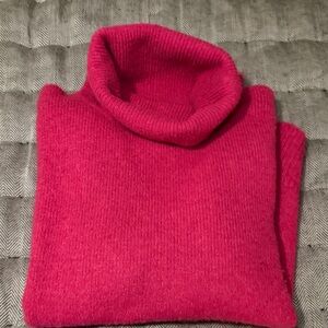 Karen Kane Vibrant Pink Cowl Neck Sweater